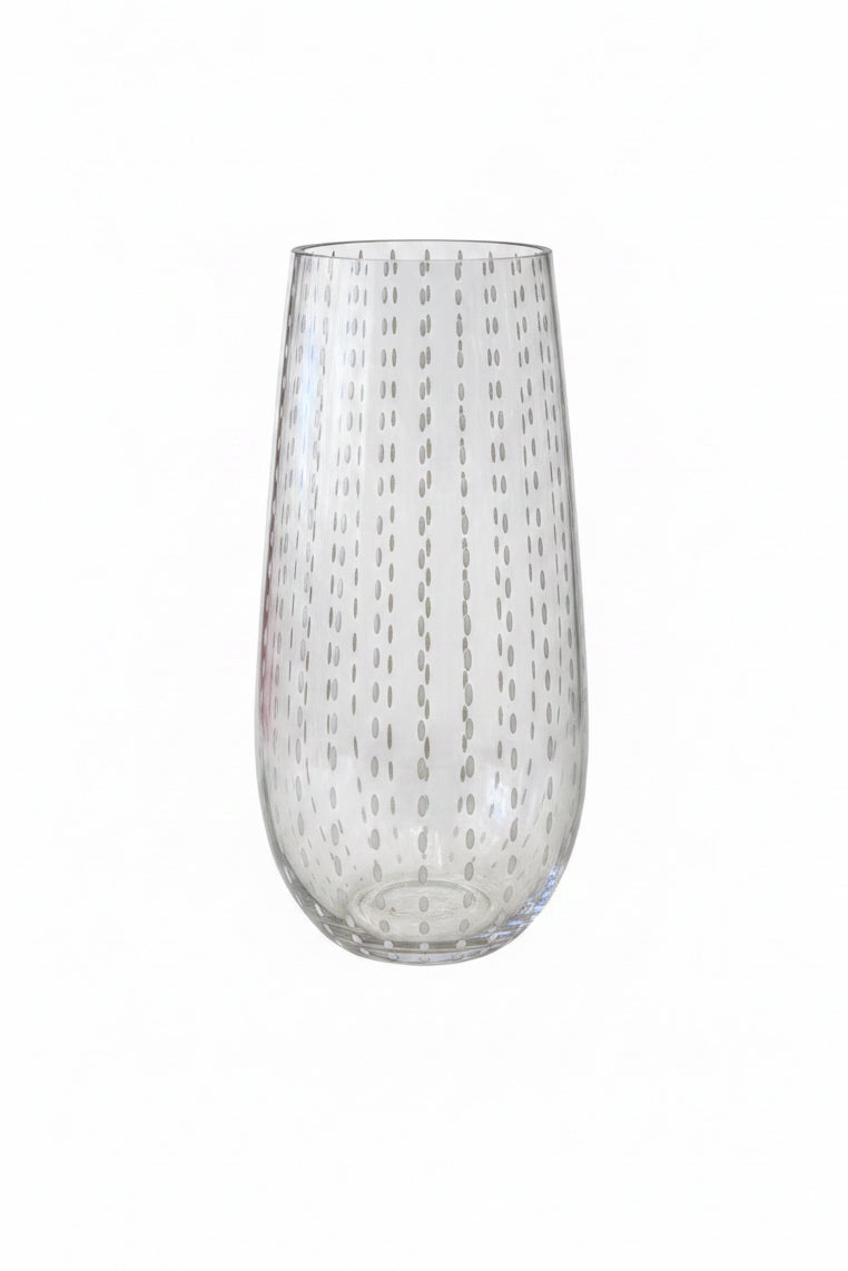 Zafferano Dotted Large Vase, White, by Federico De Majo