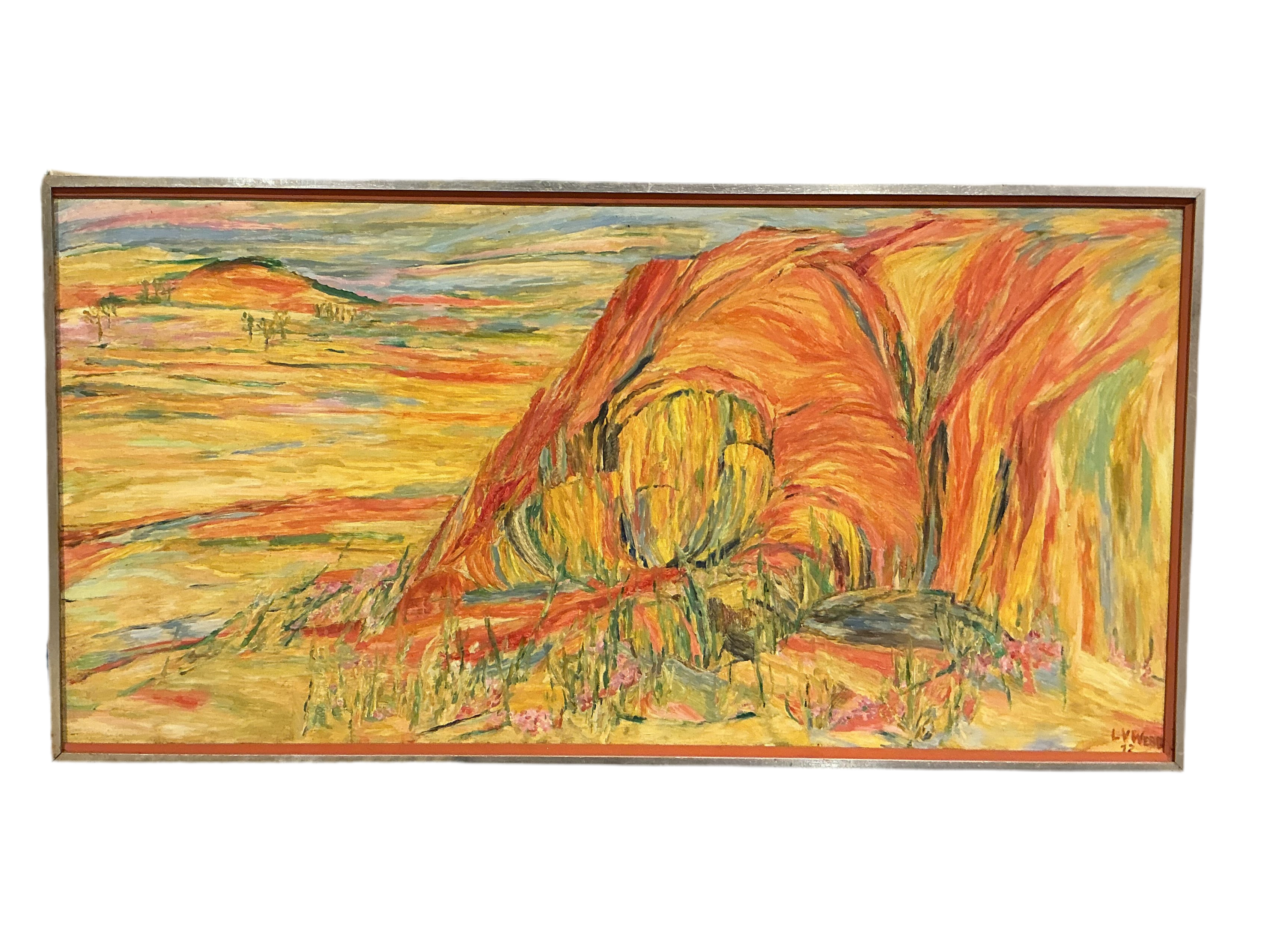 Original Landscape Artwork Oil Painting by LV WEBB