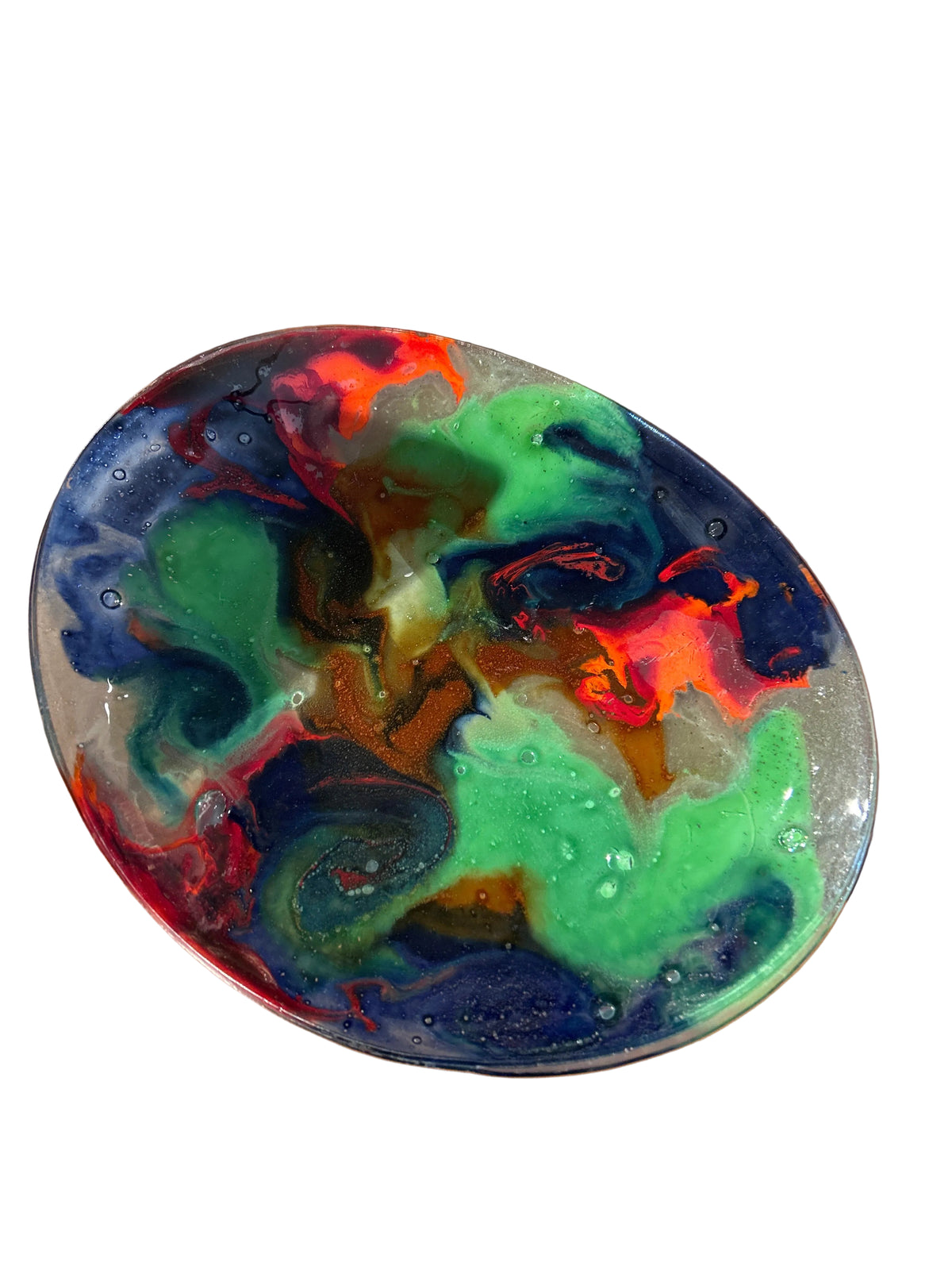 Multicolour Glass Large Dish