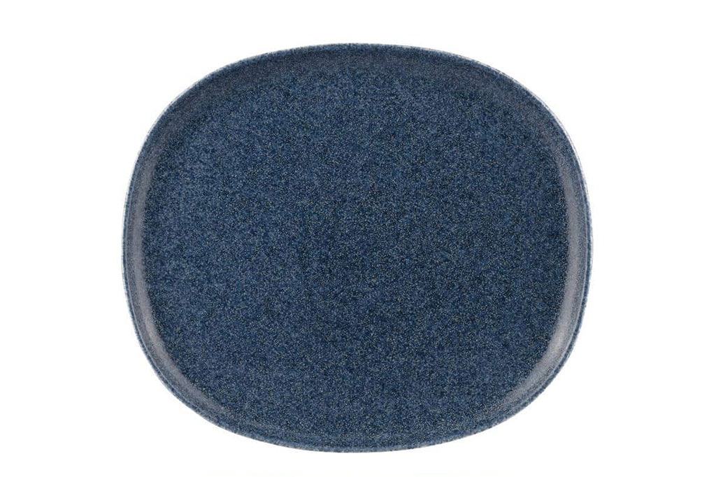 Bistro Blue Oval Plate Sango Ora Forio