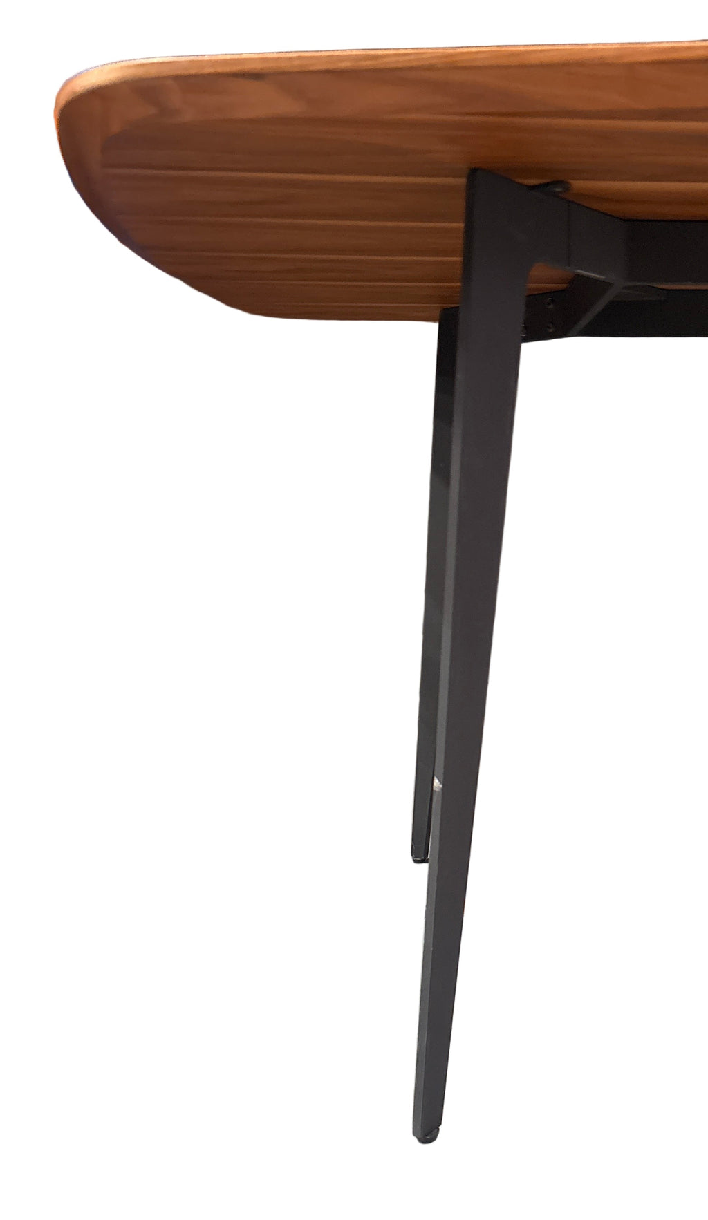 Mid Century Large Dining Table Tapered Metal Legs