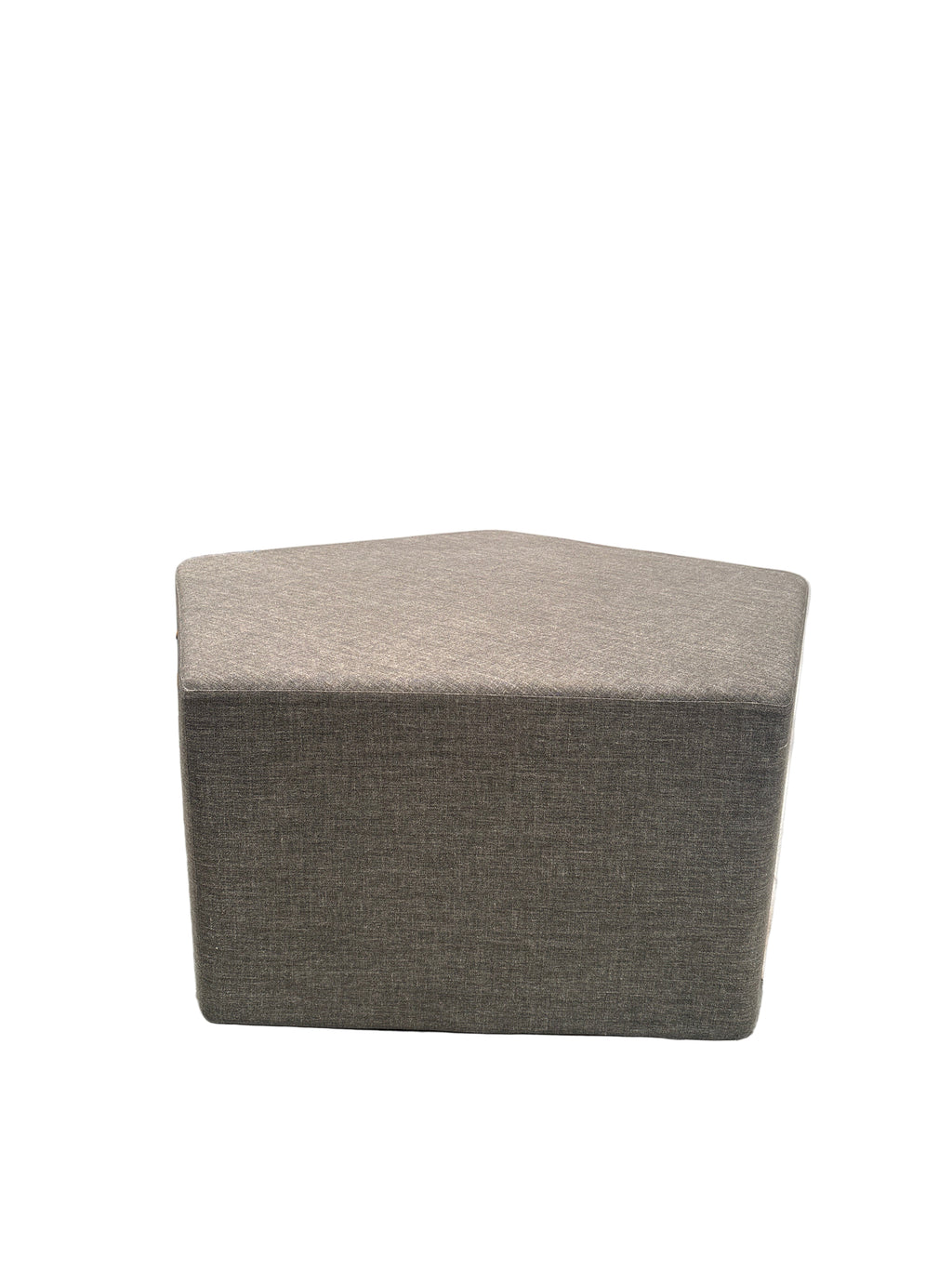 Grey Five Sided Pentagon Ottoman