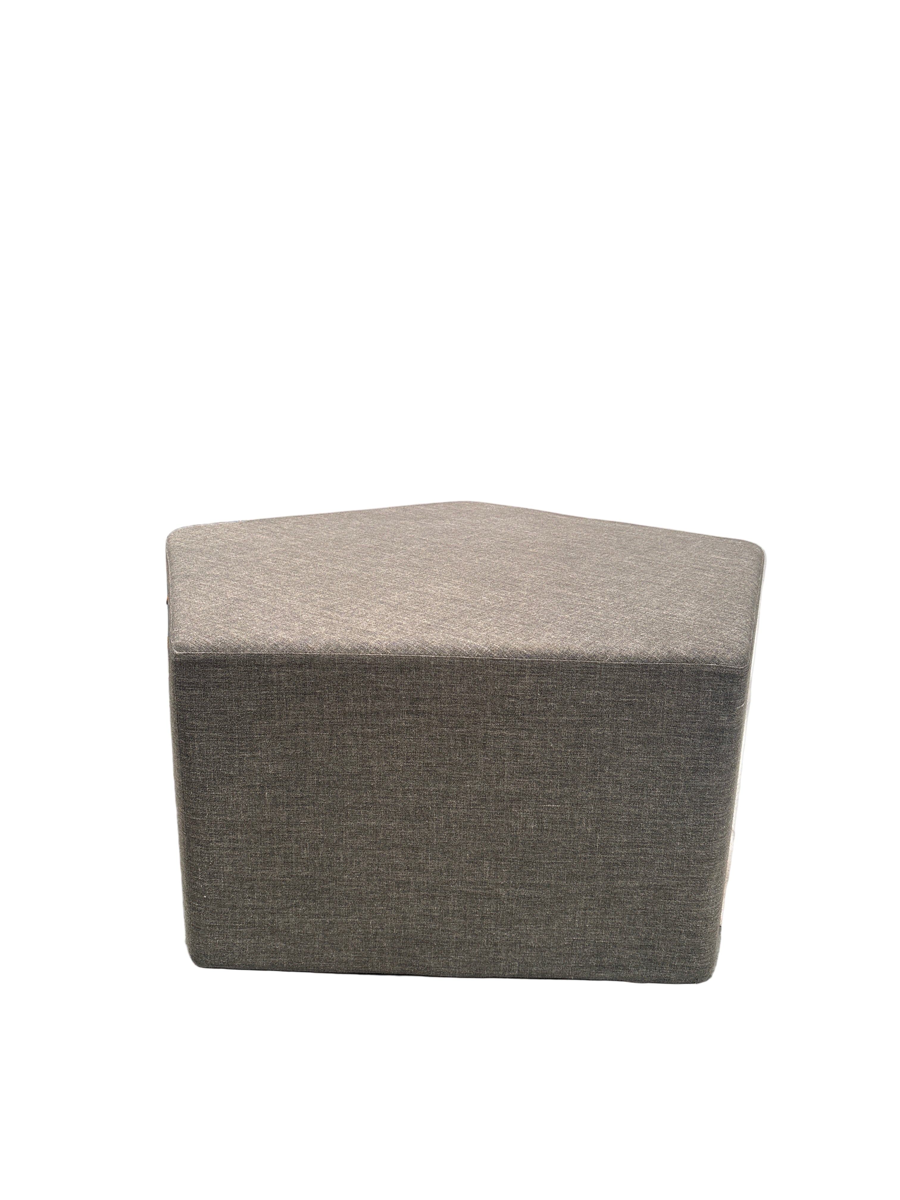 Grey Five Sided Pentagon Ottoman