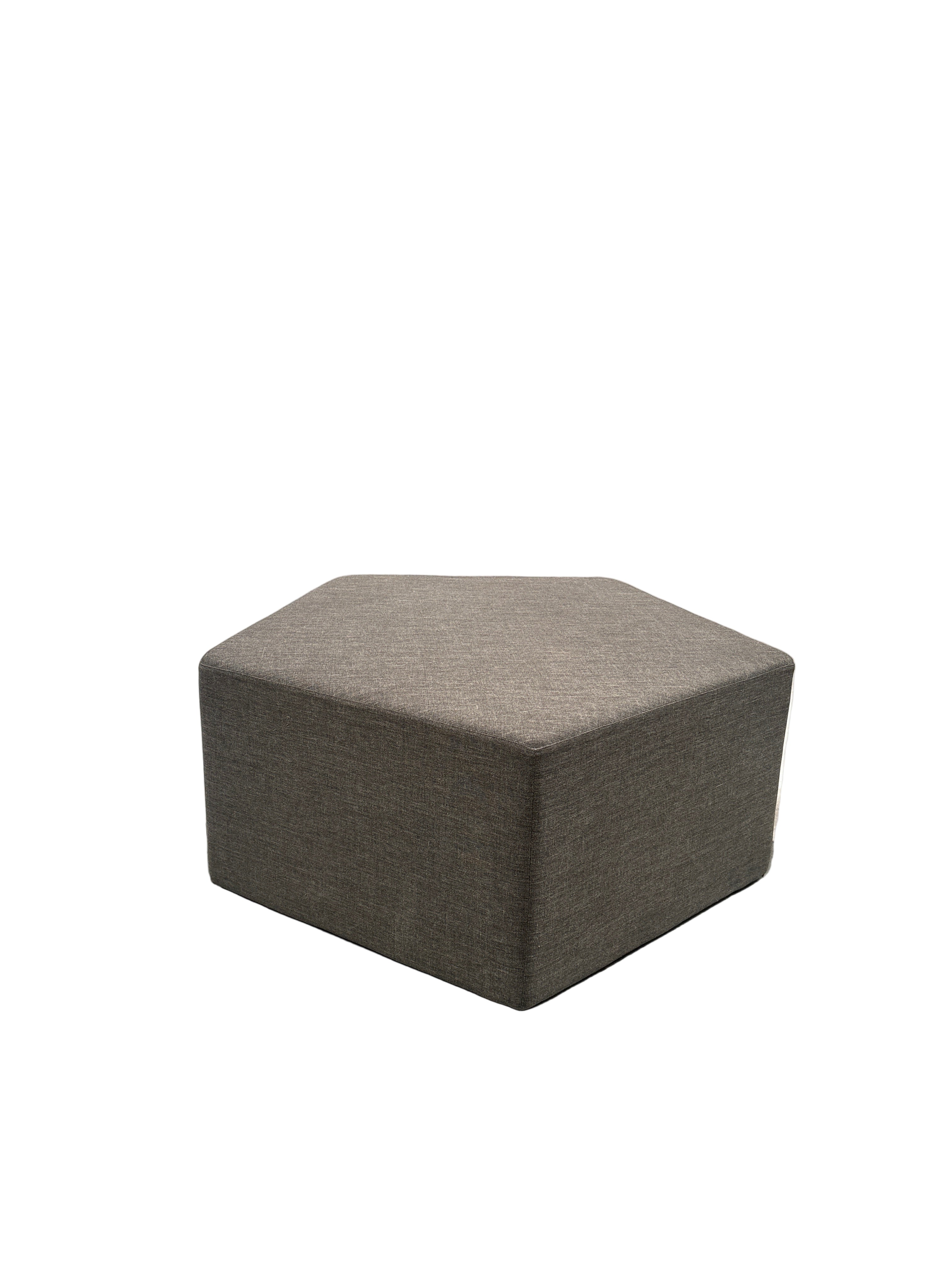 Grey Five Sided Pentagon Ottoman