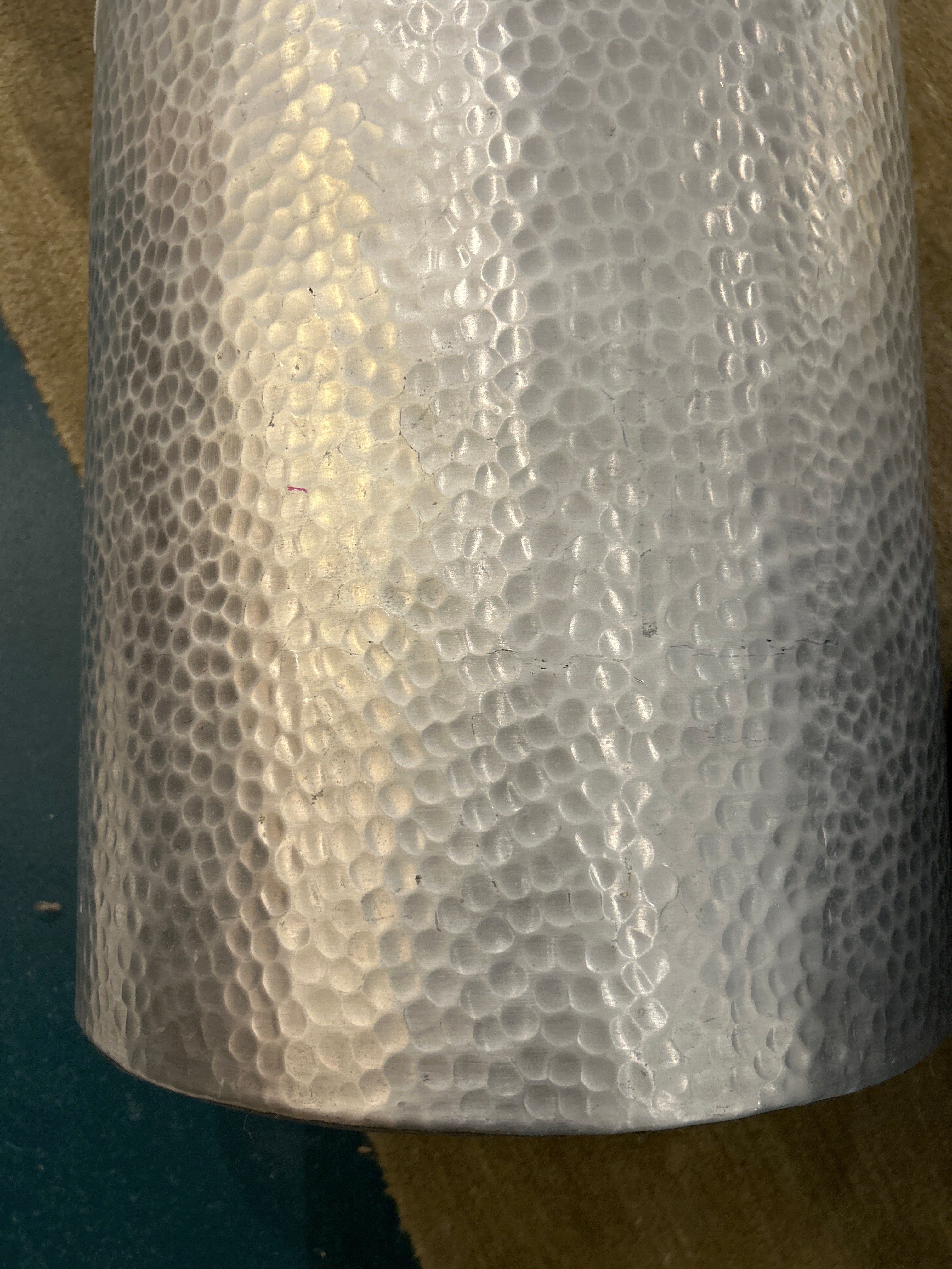 Hammered Metal Side Table
