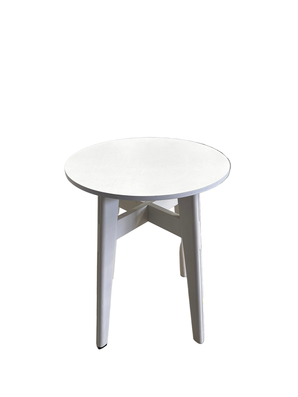 Round White Wash Side Table