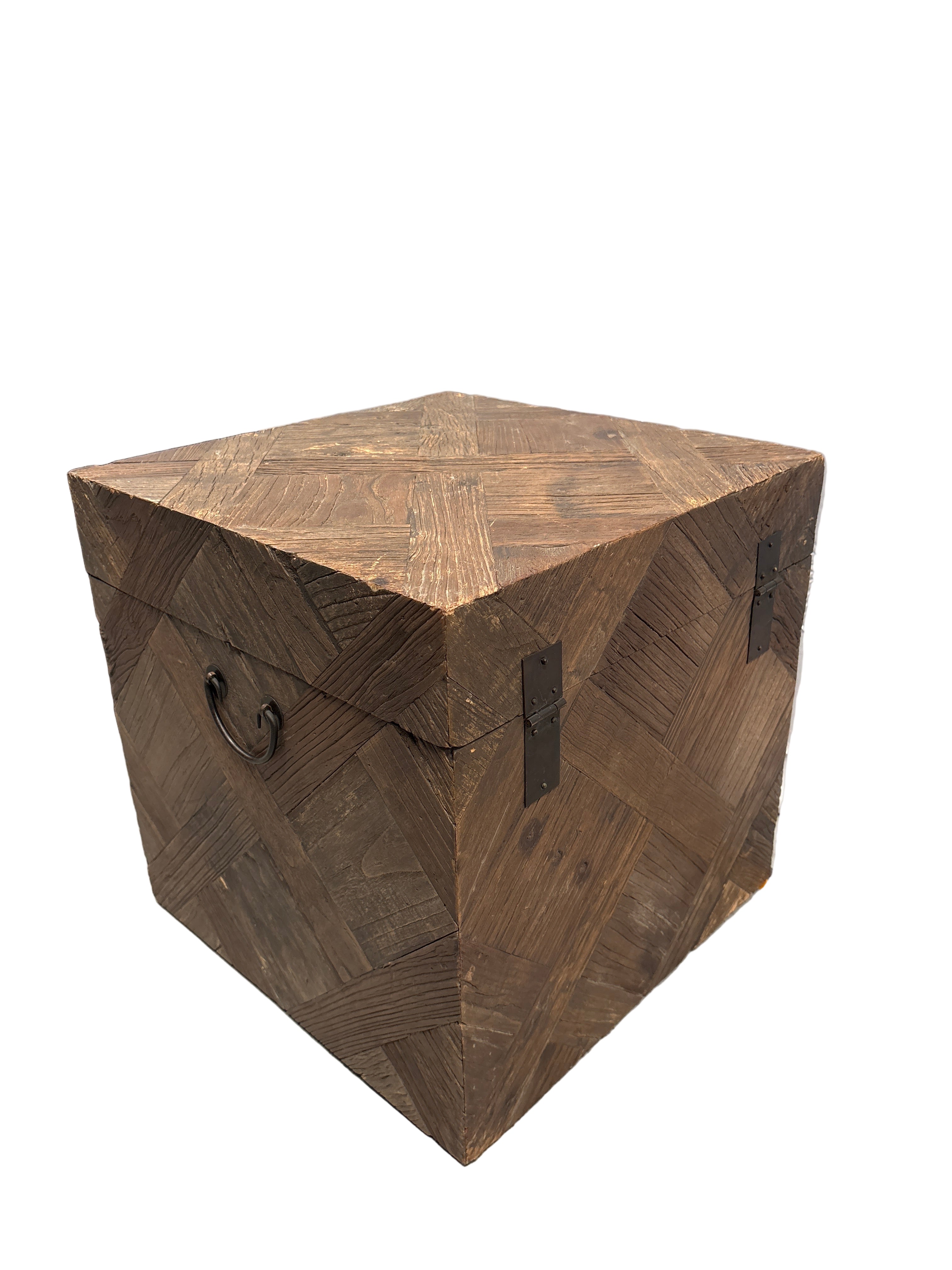 Tangten Side Table - Rustic Timber Finish