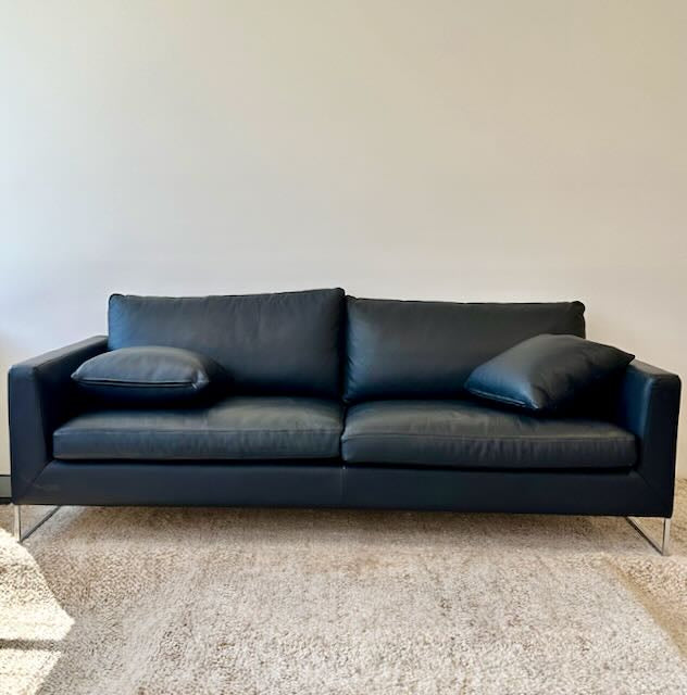 Black Leather Sofa, Jardan