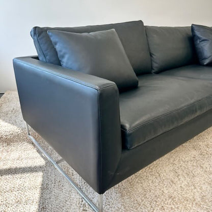 Black Leather Sofa, Jardan