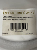 Cafe Lighting & Living Edith Footed Bowl - Small White