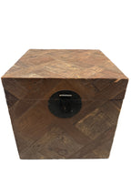 Tangten Side Table - Rustic Timber Finish