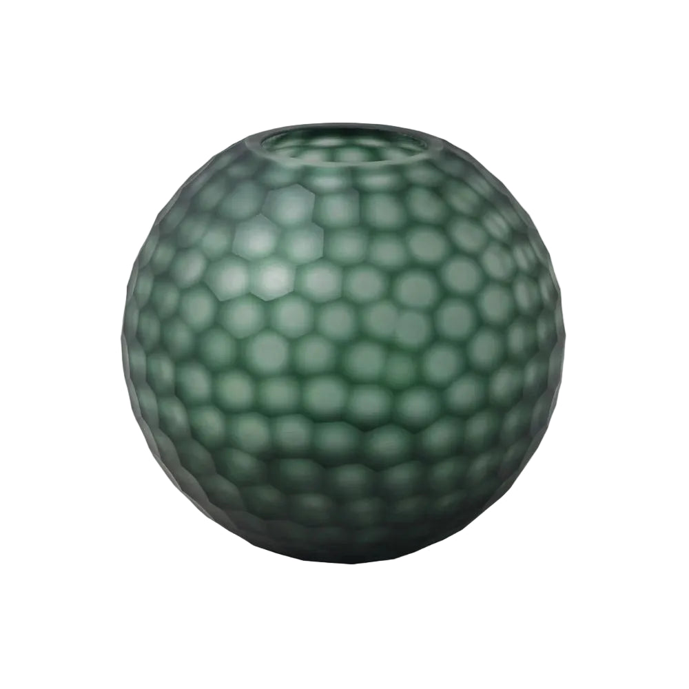 Adamaris Green Glass Globe Vase