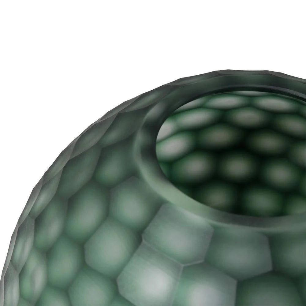 Adamaris Green Glass Globe Vase