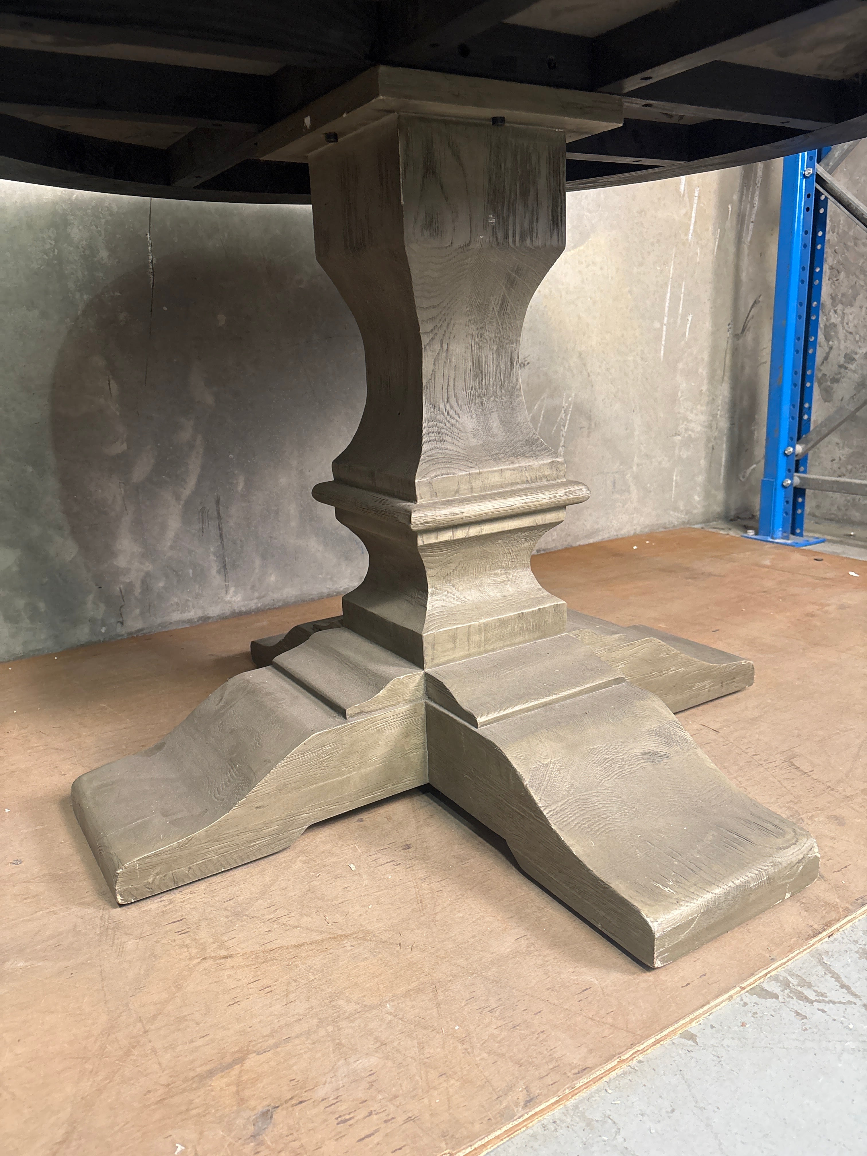 Rustic Pedestal Dining Table