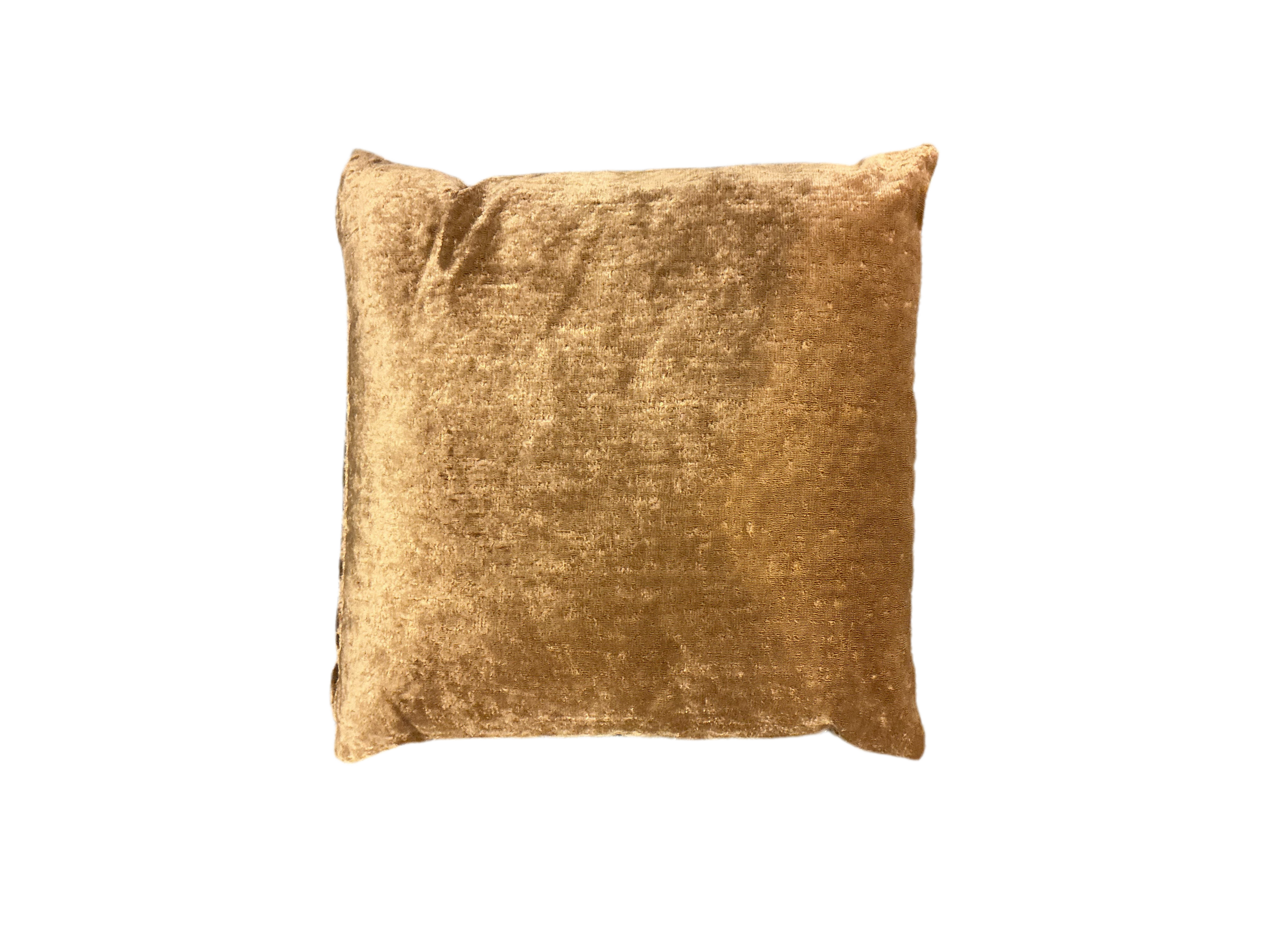 Ochre Velvet Pillow