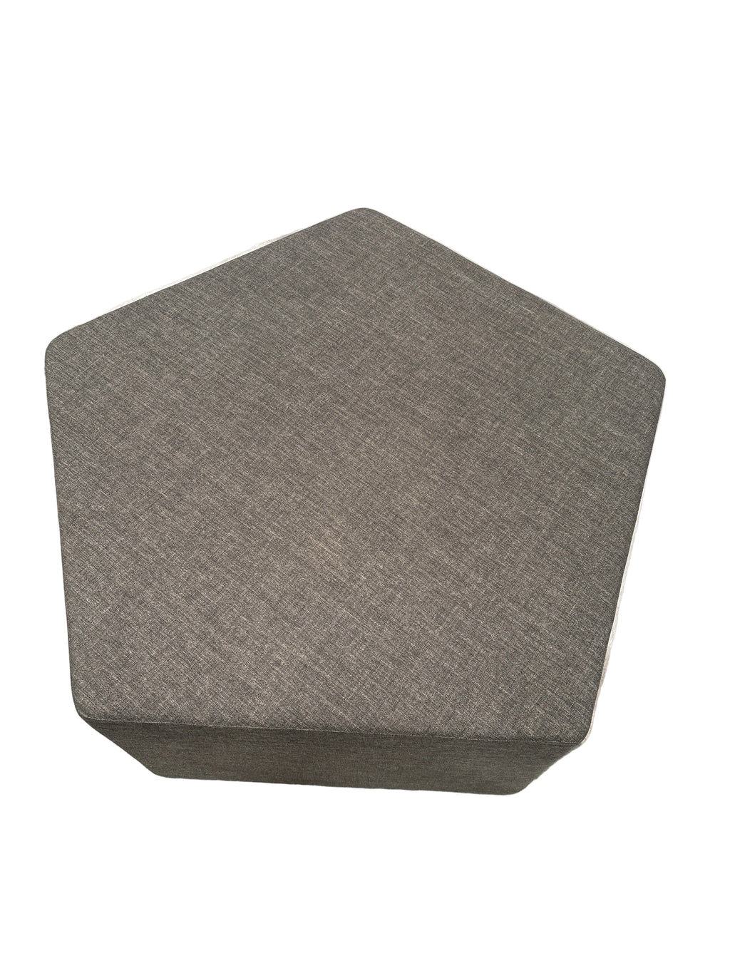 Grey Five Sided Pentagon Ottoman