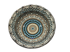 Moroccan Deco Ceramic Bowl (Blue and White Patterned)