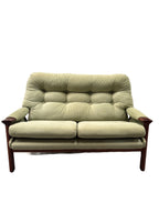 Retro Tessa T1 Two Seater Sofa Mint Green Cord Upholstery