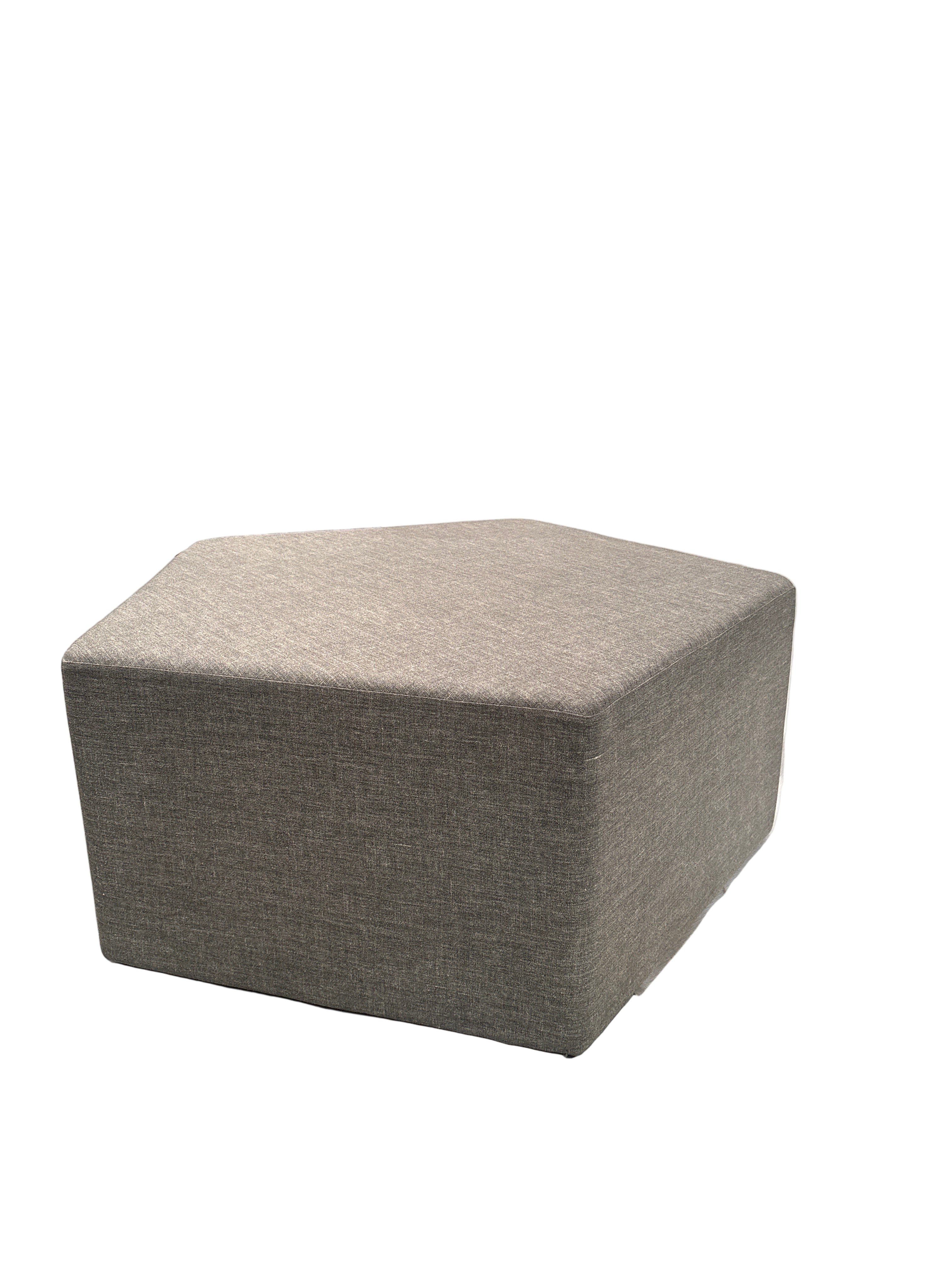 Grey Five Sided Pentagon Ottoman