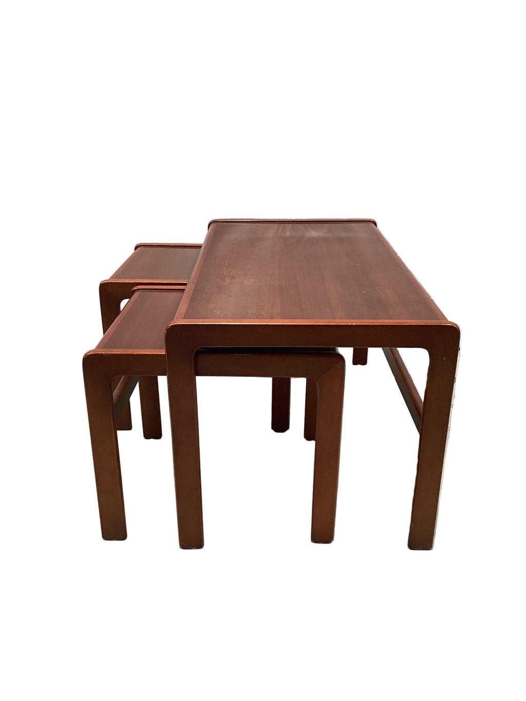 Vintage Mid Century Timber Nesting Coffee Table Set