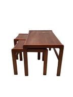 Vintage Mid Century Timber Nesting Coffee Table Set