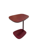 Cantilevered Asymmetrical Burgundy Side Table