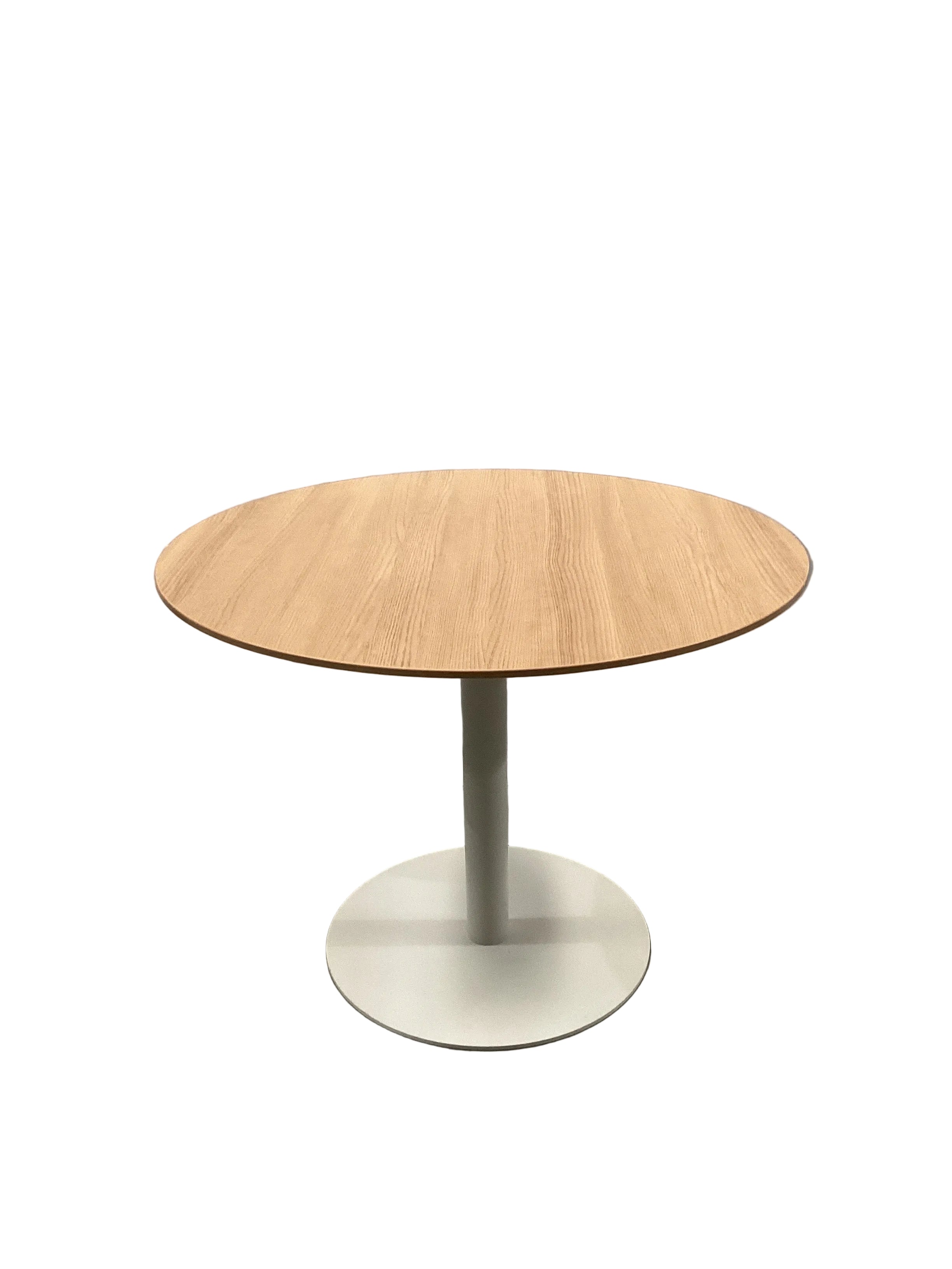 Oak Laminate Pedestal Base Dining Table