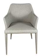 Dining Chair - Light Grey with fabric covered legs