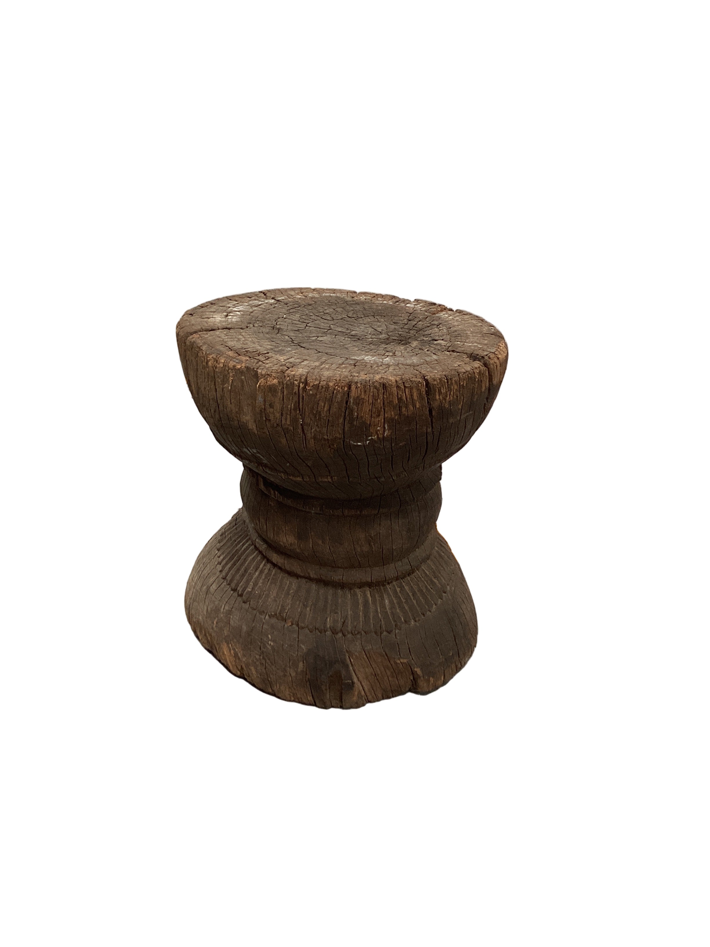 Rustic Indian Wooden Timber Stool