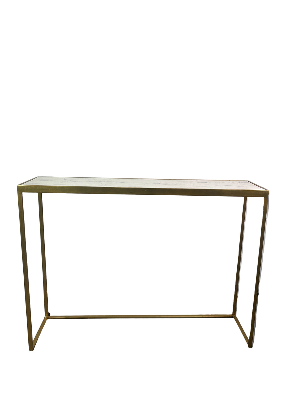 Anya Brass Finish Marble Top Console