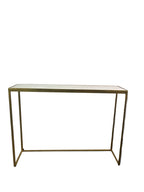 Anya Brass Finish Marble Top Console