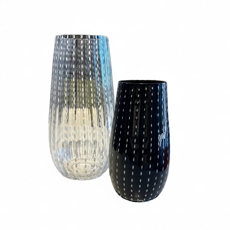 Zafferano Dotted Large Vase, White, by Federico De Majo