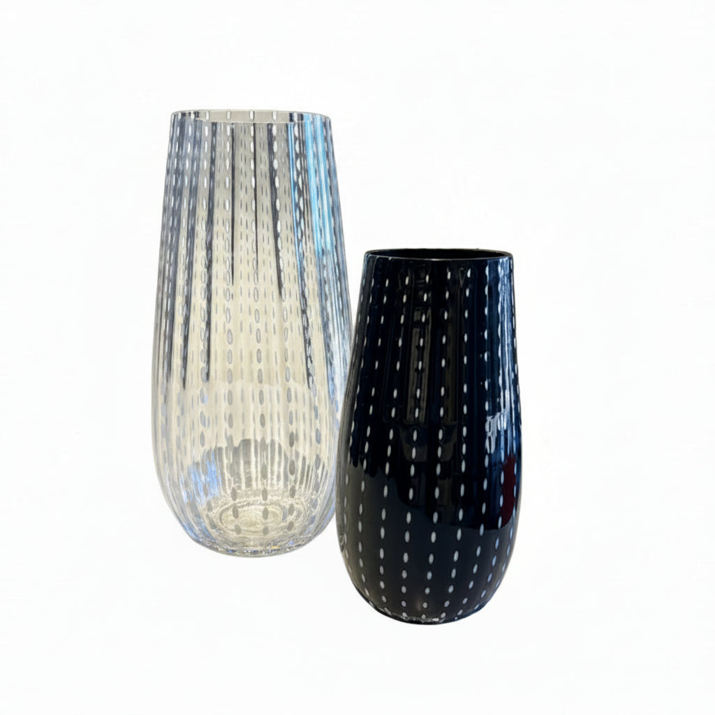 Zafferano Dotted Small Vase, White,  by Federico De Majo