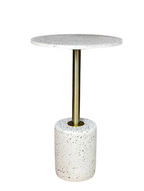 Stunning Terrazzo and Metal Side Table