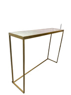 Anya Brass Finish Marble Top Console