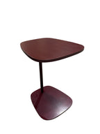 Cantilevered Asymmetrical Burgundy Side Table
