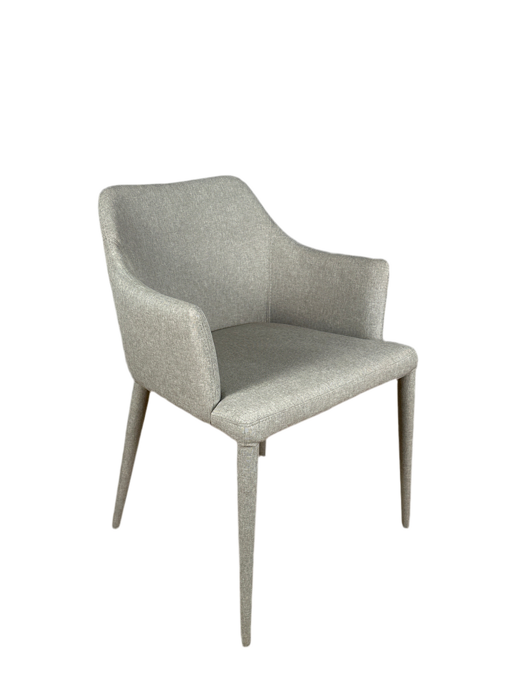 Dining Chair - Light Grey with fabric covered legs