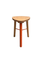Yellow Diva Small Stool Orange Leg