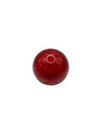 Vintage Ruby Red Glass Ball Paperweight