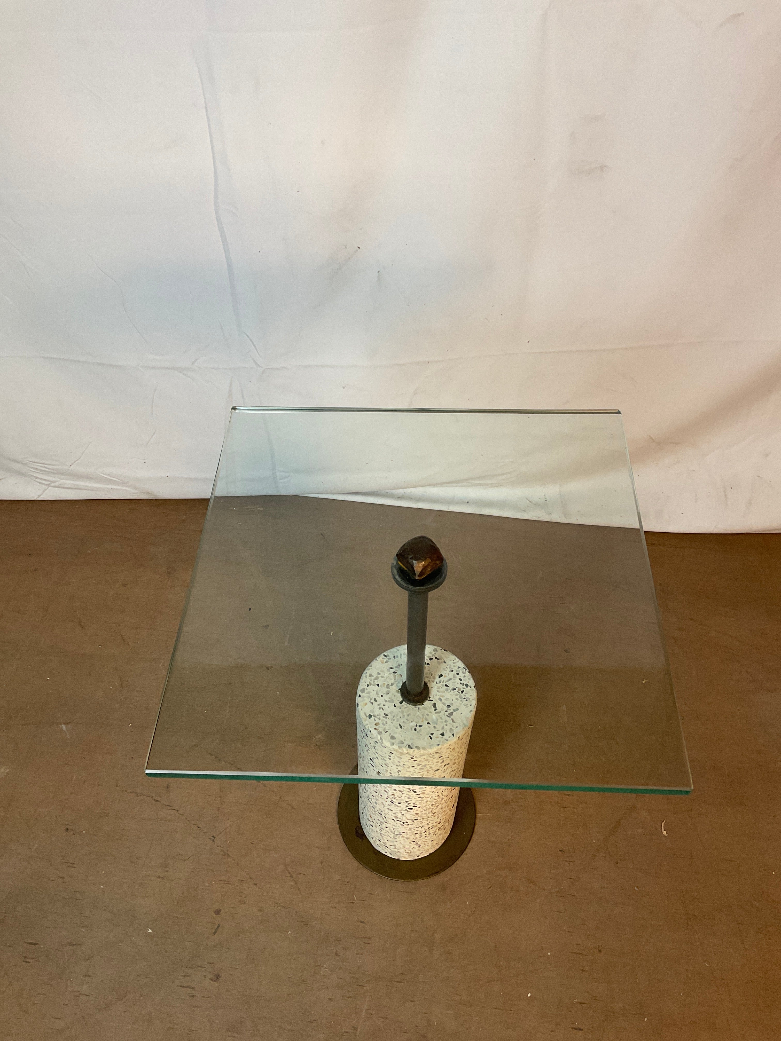 Coco Republic Terrazzo And Glass Side Table