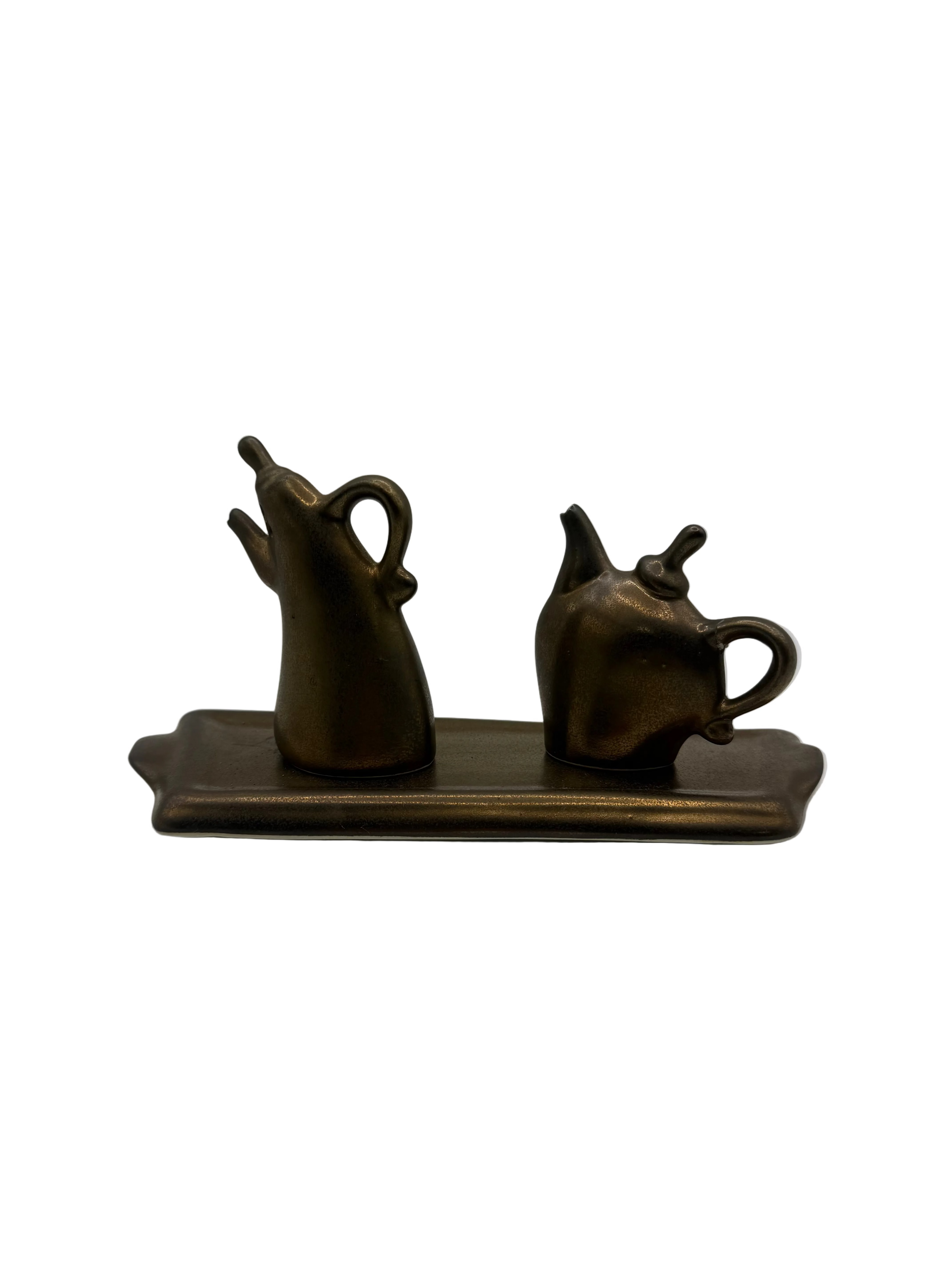 Mid-Century Style Ceramic Salt and Pepper Set
