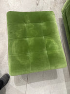 Draper Velvet Chaise Sofa Green Velvet