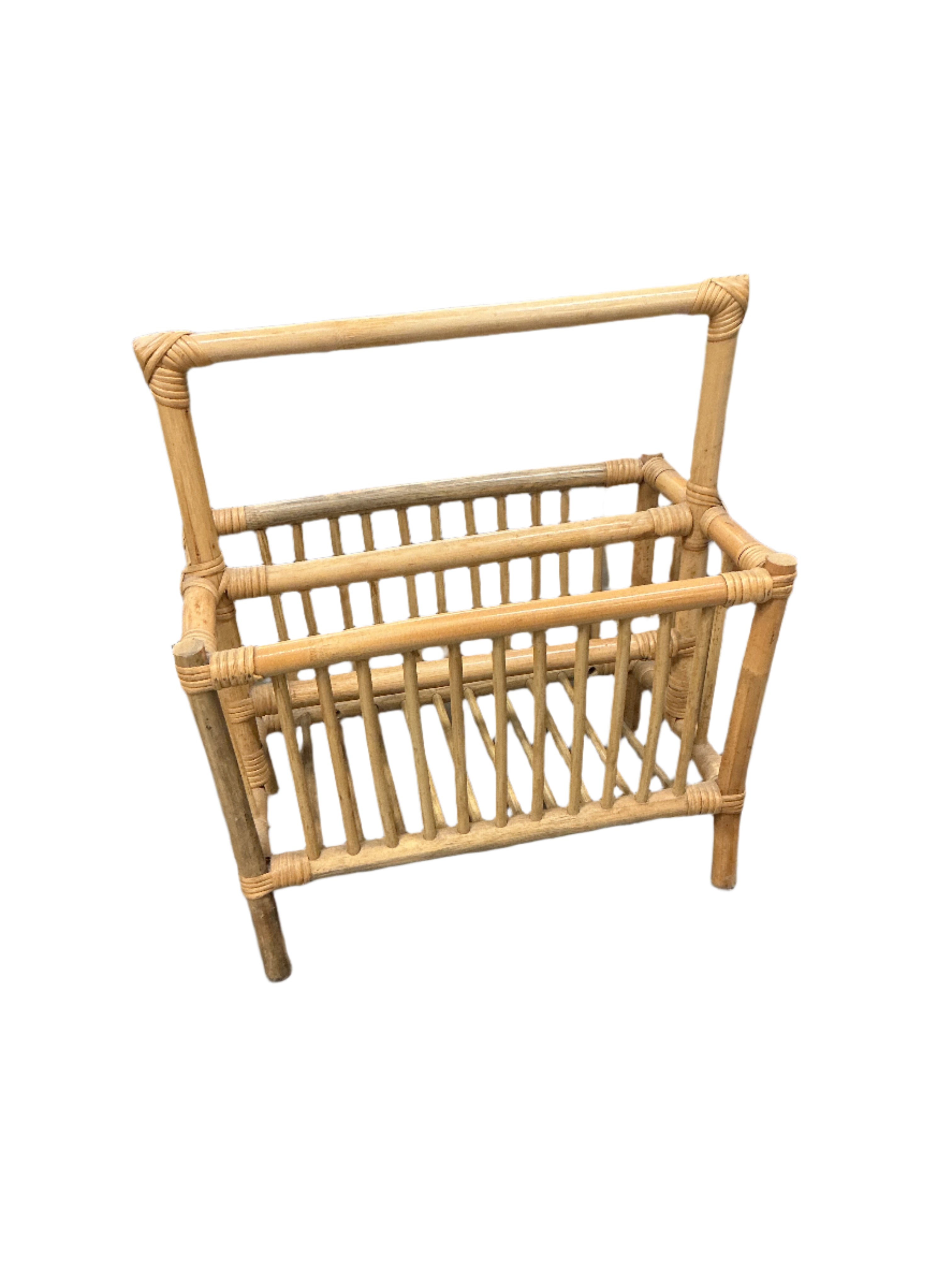 Vintage Bamboo Magazine Holder