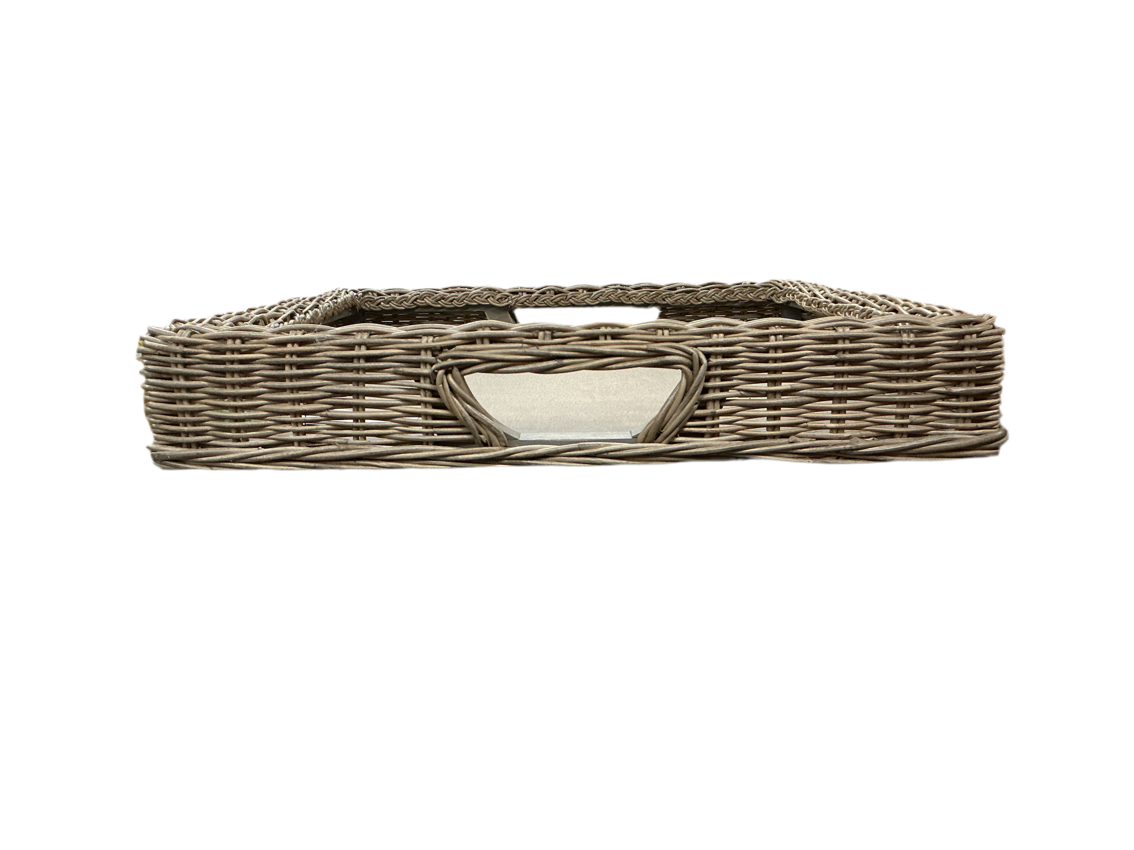 Wicker Square Serving Tray