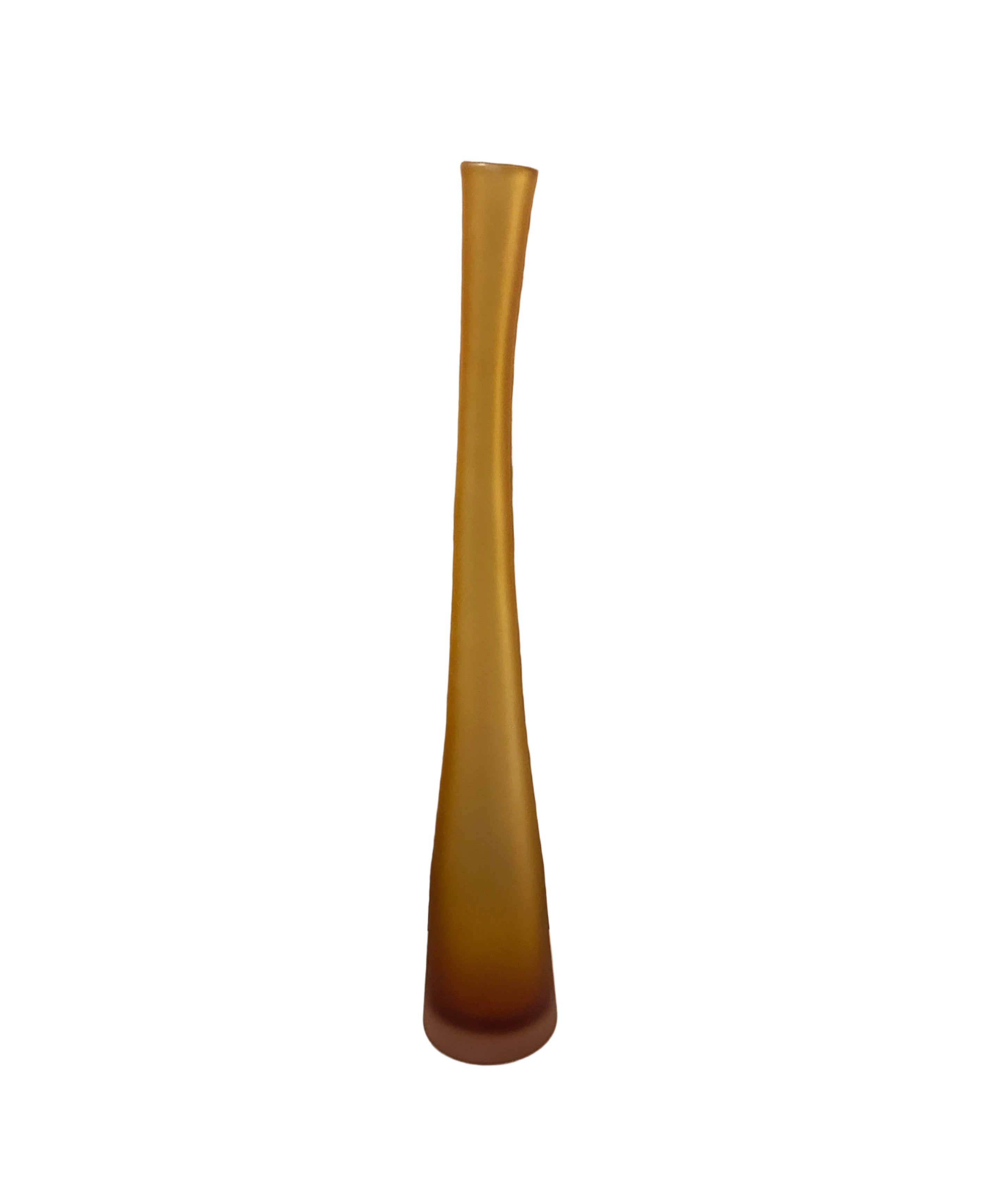 Amber Frosted Glass Bottle Vase By Villeroy & Boch