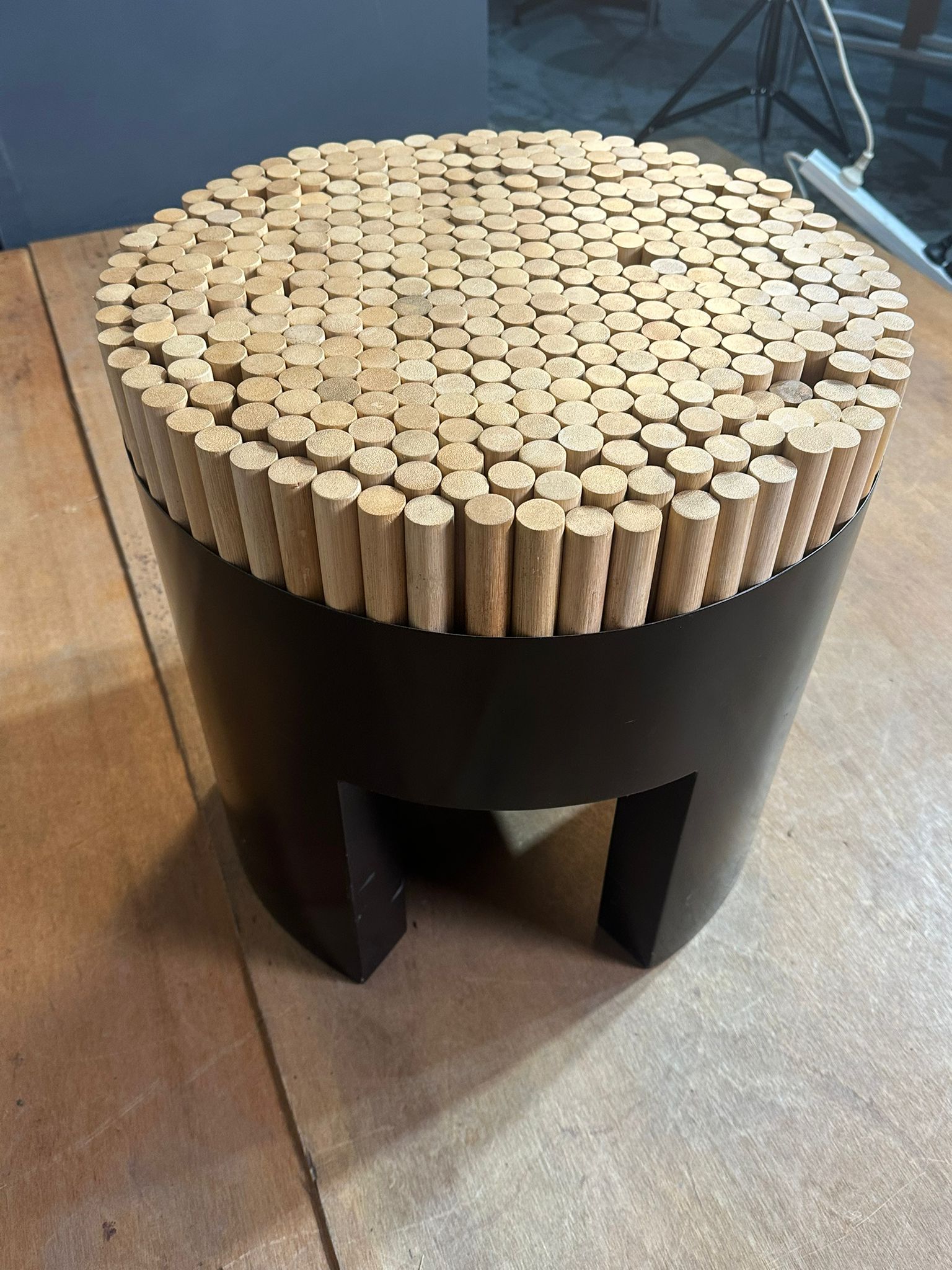 Black Chiquita Stool by Kenneth Cobonpue