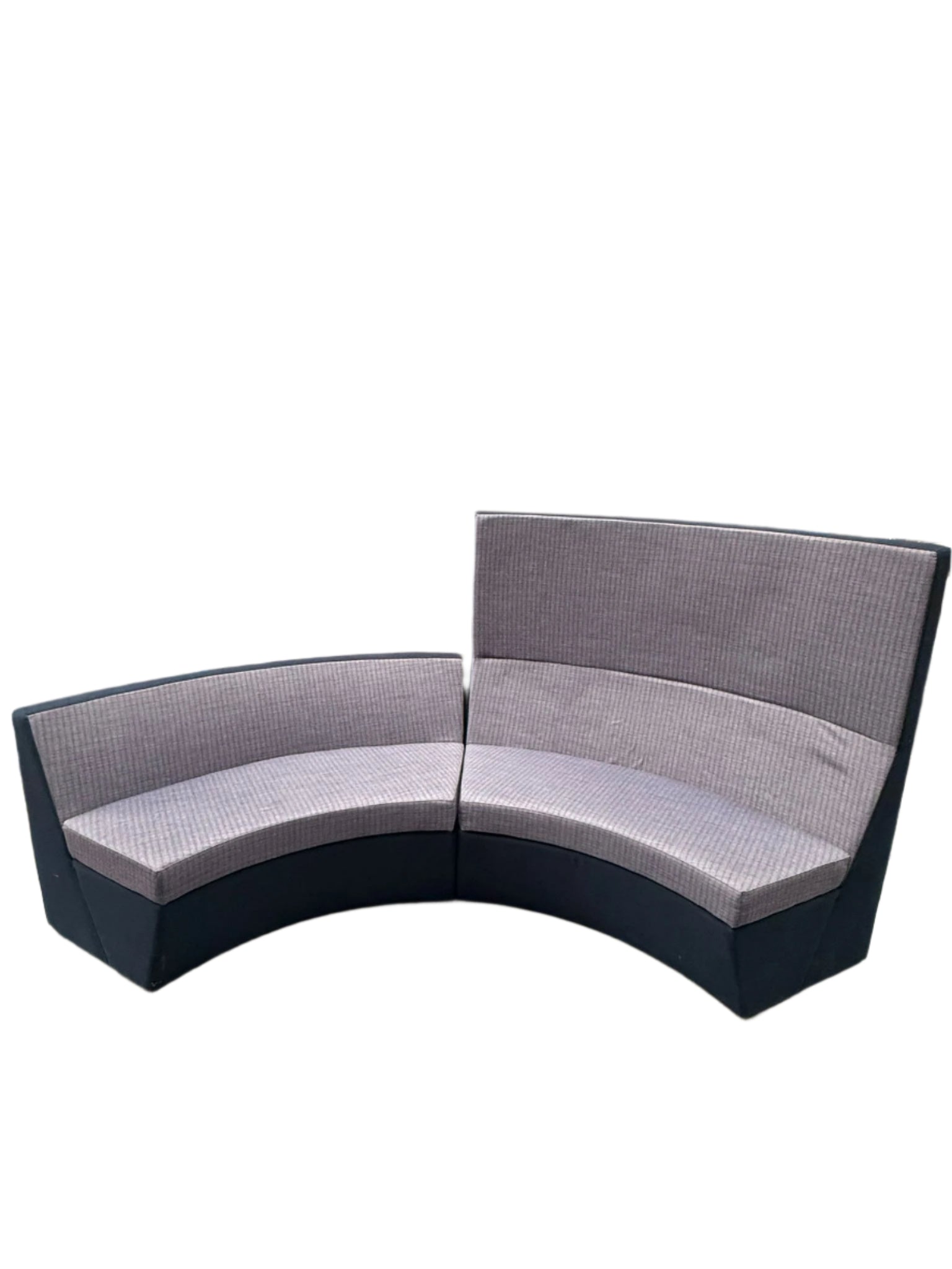 Architectural Two-Tone Blue Modular Office Sofa