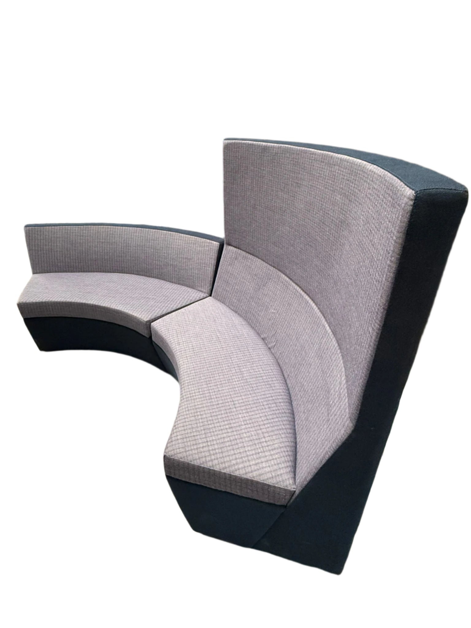 Architectural Two-Tone Blue Modular Office Sofa