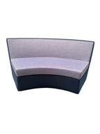 Architectural Two-Tone Blue Modular Office Sofa