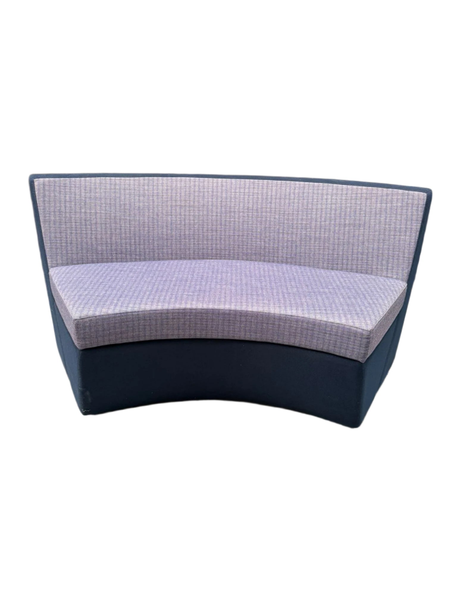 Architectural Two-Tone Blue Modular Office Sofa